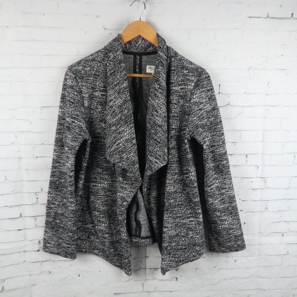 NORM THOMPSON BLACK & WHITE PATTERN OPEN BUSINESS OFFICE JACKET SIZE MEDIUM